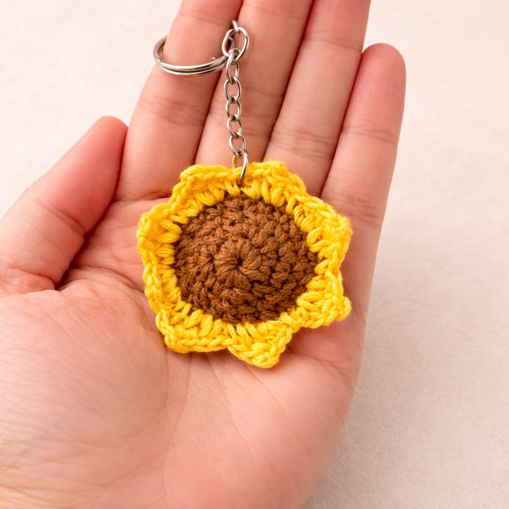 Sunflower key ring